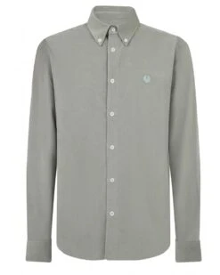 Belstaff Mens Street Cord Shirt Dark Sage Green