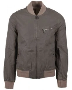 Belstaff Mens Vantage Bomber Jacket Dark Pumice Brown