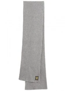 Belstaff Mens Watch Scarf Dark Pale Grey Melange