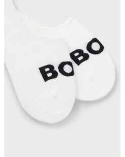 BOSS Mens 2 Pack SL Uni Logo Invisible Socks White -Repertoire Fashion Store boss mens 2 pack sl uni logo invisible socks white p46377 308035 image