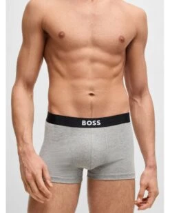 BOSS Mens 3 Pack Logo Waistband Boxers Black/Grey/White -Repertoire Fashion Store boss mens 3 pack logo waistband boxers black grey white p46371 307990 image