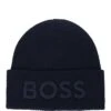 BOSS Mens AFox_R Embroidered Logo Beanie Dark Blue -Repertoire Fashion Store boss mens afox r embroidered logo beanie dark blue p46717 320174 image