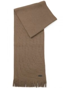 BOSS Mens Albas Raschel Knit Scarf Light Khaki Green