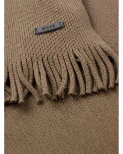 BOSS Mens Albas Raschel Knit Scarf Light Khaki Green -Repertoire Fashion Store boss mens albas raschel knit scarf light khaki green p45611 295207 image