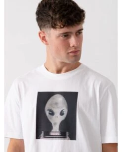 BOSS Mens Alien Print T-Shirt White -Repertoire Fashion Store boss mens alien print t shirt white p45682 299170 image
