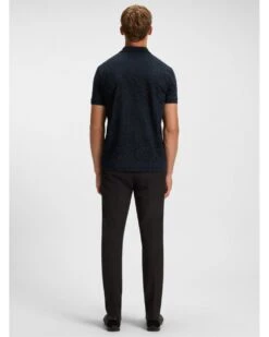 BOSS Mens AO Zone Print Polo Shirt Black -Repertoire Fashion Store boss mens ao zone print polo shirt black p47068 320219 image