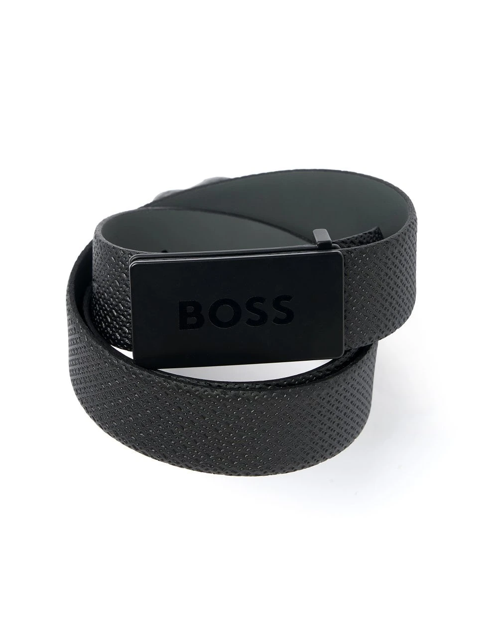 BOSS Mens Black Logo Buckle Belt 1 BOSS Mens Black Logo Buckle Belt