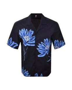 BOSS Mens C-Lars Fauna Shirt Dark Blue