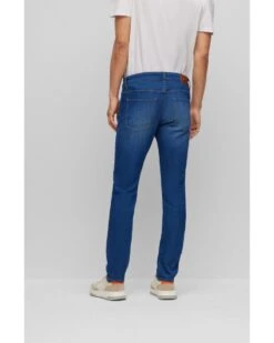 BOSS Mens Delaware Slim Fit Super Soft Jeans, Blue Italian Denim -Repertoire Fashion Store boss mens delaware slim fit super soft jeans blue italian denim p42885 265330 image