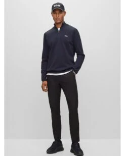 BOSS Mens Ever X Quarter Zip Jumper Dark Blue -Repertoire Fashion Store boss mens ever x quarter zip jumper dark blue p44463 279774 image