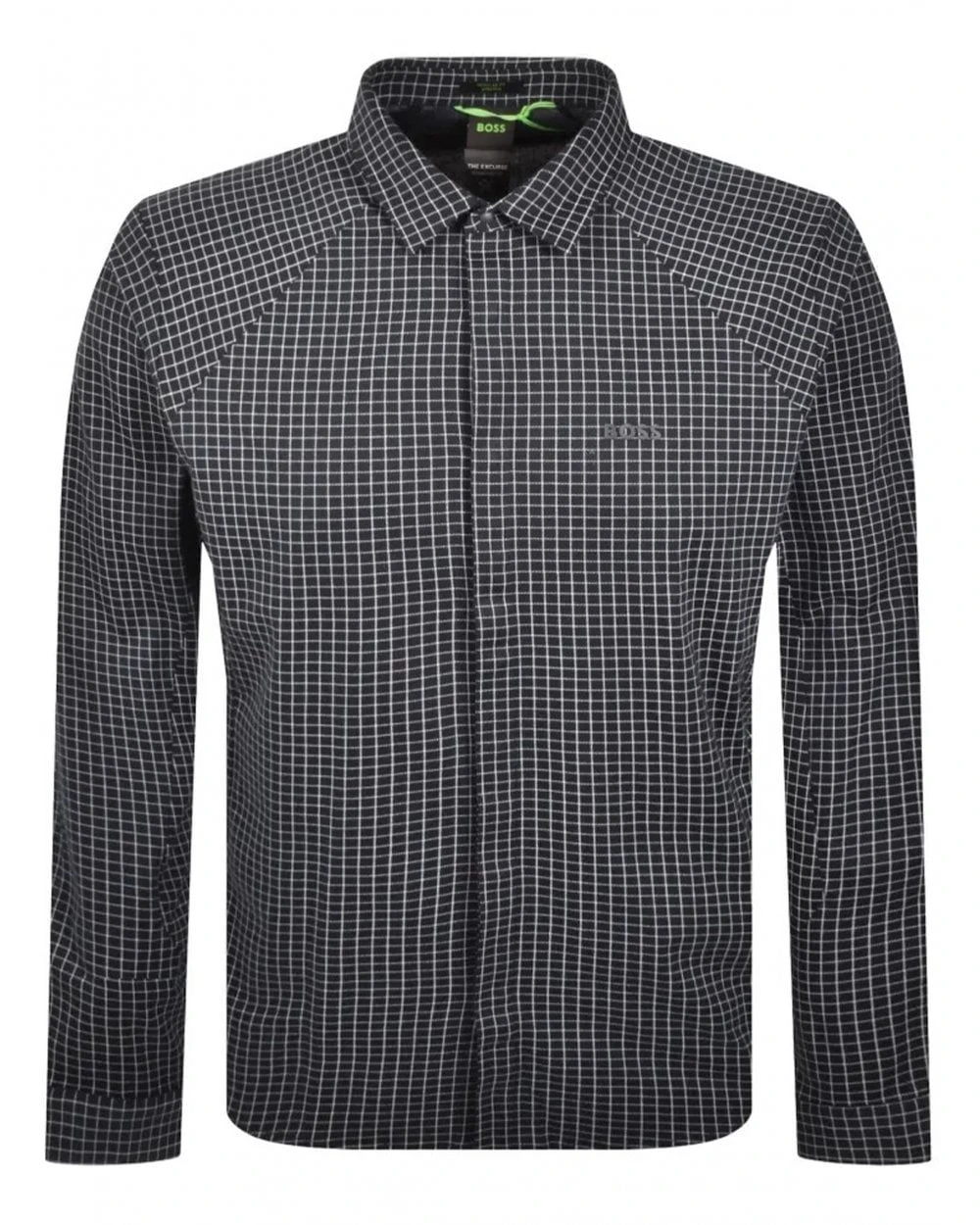 BOSS Mens Excurse L Check Shirt Dark Blue 1 BOSS Mens Excurse L Check Shirt Dark Blue