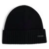 BOSS Mens Fati Ribbed Beanie Hat Black