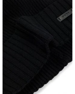 BOSS Mens Fati Ribbed Beanie Hat Black -Repertoire Fashion Store boss mens fati ribbed beanie hat black p45608 295198 image