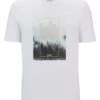 BOSS Mens Forest Print T-Shirt White