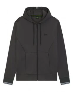 BOSS Mens FZ Zone Hoodie Dark Grey