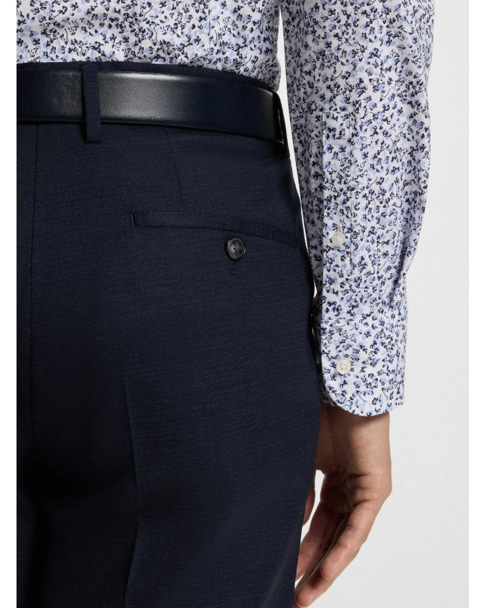 BOSS Mens H-Hank C3-214 Kent Floral Shirt Patterned Blue 6 BOSS Mens H-Hank C3-214 Kent Floral Shirt Patterned Blue - Image 6