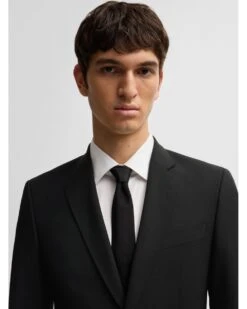 BOSS Mens H-Huge 2 Piece Slim Wool Suit Black -Repertoire Fashion Store boss mens h huge 2 piece slim wool suit black p45824 300090 image