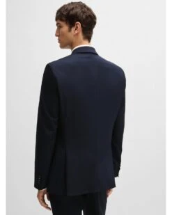 BOSS Mens H-Huge 2 Piece Slim Wool Suit Dark Blue -Repertoire Fashion Store boss mens h huge 2 piece slim wool suit dark blue p45825 300145 image
