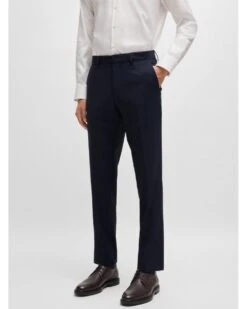 BOSS Mens H-Huge 2 Piece Slim Wool Suit Dark Blue -Repertoire Fashion Store boss mens h huge 2 piece slim wool suit dark blue p45825 300150 image