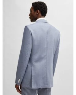 BOSS Mens H-Hutson 233 Blazer Jacket Light Blue -Repertoire Fashion Store boss mens h hutson 233 blazer jacket light blue p46549 307058 image