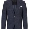 BOSS Mens H-Hutson Pattern Wool Blend Slim Jacket Dark Blue -Repertoire Fashion Store boss mens h hutson pattern wool blend slim jacket dark blue p45012 287659 image