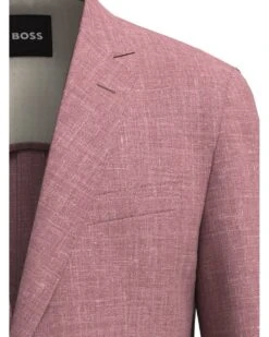 BOSS Mens H-Hutson Pattern Wool Blend Slim Jacket Dark Red -Repertoire Fashion Store boss mens h hutson pattern wool blend slim jacket dark red p45013 287731 image