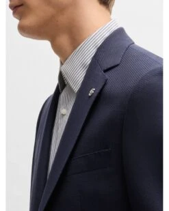 BOSS Mens H-Jenson Micro Pattern Jacket Dark Blue -Repertoire Fashion Store boss mens h jenson micro pattern jacket dark blue p45936 302510 image