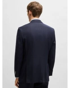 BOSS Mens H-Jenson Micro Pattern Jacket Dark Blue -Repertoire Fashion Store boss mens h jenson micro pattern jacket dark blue p45936 302515 image