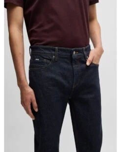 BOSS Mens H-RE Maine Comfort Stretch Regular Jeans Dark Blue -Repertoire Fashion Store boss mens h re maine comfort stretch regular jeans dark blue p45649 294915 image