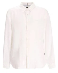 BOSS Mens H-Roan BD Button-Down Shirt White