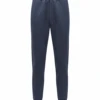 BOSS Mens Hadiko Metallic Logo Sweatpants, Dark Blue Joggers -Repertoire Fashion Store boss mens hadiko metallic logo sweatpants dark blue joggers p42301 269401 image