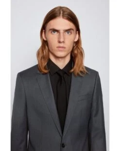 BOSS Mens Hayes/Gibson Grey Slim Fit Virgin Wool Suit -Repertoire Fashion Store boss mens hayes gibson grey slim fit virgin wool suit p40293 225049 image