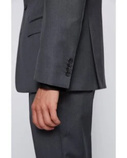 BOSS Mens Hayes/Gibson Grey Slim Fit Virgin Wool Suit -Repertoire Fashion Store boss mens hayes gibson grey slim fit virgin wool suit p40293 225054 image