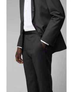 BOSS Mens Hence Cyl / Gylan Cyl Black Virgin Wool Slim Fit Suit -Repertoire Fashion Store boss mens hence cyl gylan cyl black virgin wool slim fit suit p40254 223173 image