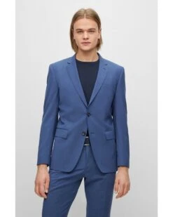 BOSS Mens Huge 2 PC Suit Open Blue -Repertoire Fashion Store boss mens huge 2 pc suit open blue p42875 269747 image
