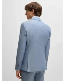 BOSS Mens Huge-H 3 Piece Suit Light Pastel Blue -Repertoire Fashion Store boss mens huge h 3 piece suit light pastel blue p45014 287699 image