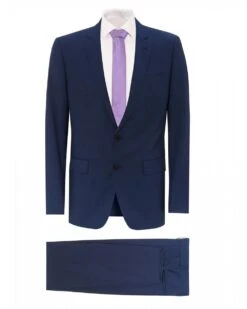 BOSS Mens Huge6/Genius5 Slim Fit Mid-Blue Suit