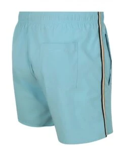 BOSS Mens Iconic Signature Swimshorts Light Pastel Blue -Repertoire Fashion Store boss mens iconic signature swimshorts light pastel blue p46375 313417 image