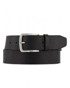 BOSS Mens Jor-GR_SZ40 Leather Logo Belt Dark Blue