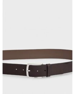 BOSS Mens Jor-GR_SZ40 Leather Logo Belt Dark Brown -Repertoire Fashion Store boss mens jor gr sz40 leather logo belt dark brown p45604 300013 image