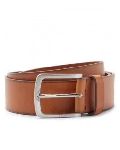 BOSS Mens Jor_V Leather Belt Medium Brown