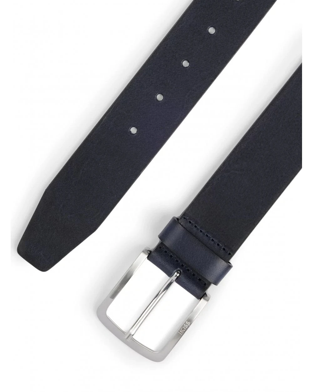 BOSS Mens Jor V Leather Buckle Belt Navy 2 BOSS Mens Jor V Leather Buckle Belt Navy - Image 2