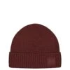 BOSS Mens Kaios Logo Badge Hat, Dark Red Beanie -Repertoire Fashion Store boss mens kaios logo badge hat dark red beanie p41448 255158 image