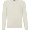 BOSS Mens Kanovano Knit Jumper Open White -Repertoire Fashion Store boss mens kanovano knit jumper open white p43843 279750 image