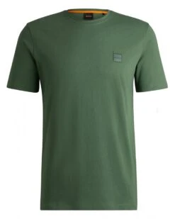 BOSS Mens Logo Patch T-Shirt Light Green
