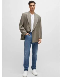 BOSS Mens Main Regular Fit Jeans Blue -Repertoire Fashion Store boss mens main regular fit jeans blue p45011 290124 image