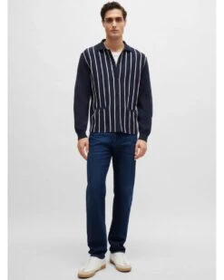 BOSS Mens Main Regular Fit Jeans Dark Blue -Repertoire Fashion Store boss mens main regular fit jeans dark blue p45010 290160 image