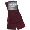 BOSS Mens Marc Dark Red Two-Pack Solid/Striped Regular Length Socks -Repertoire Fashion Store boss mens marc dark red two pack solid striped regular length socks p41468 256097 image