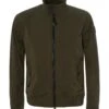BOSS Mens Osames-D Lightweight Olive Green Bomber Jacket