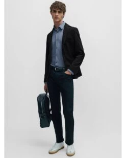 BOSS Mens P Hanry Micro Patterned Slim Jacket Black -Repertoire Fashion Store boss mens p hanry micro patterned slim jacket black p44528 288560 image